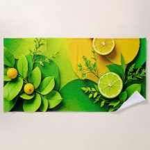 Abstrakt Lemon Lime Natur Art