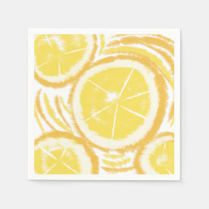 Abstrakt Lemon Sommardesign Pappersservett
