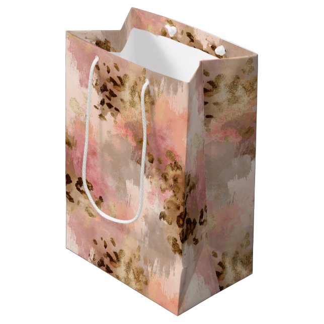 Abstrakt Leopard Print Gift Bag (Framsidan Vinklad)