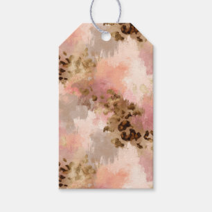 Abstrakt Leopard Print Gift Märkre Presentetikett