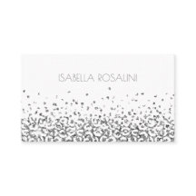 Abstrakt Leopard Silver Animal Print Personlig