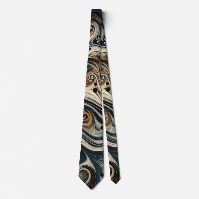 Abstrakt Leopardyck Sväng Slips (Framsida)