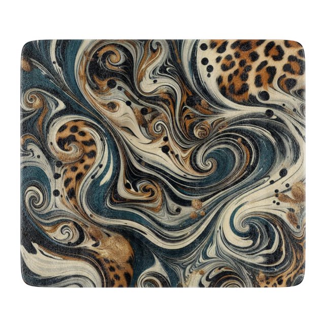 Abstrakt Leopardycktryck Virvel (Framsidan)
