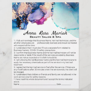 *~* Abstrakt Liability Waiver + Services Beauty Reklamblad
