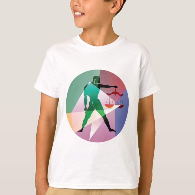 abstrakt libra t-shirt (Framsida)