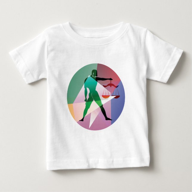 abstrakt libra tee shirt (Framsida)