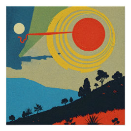 Abstrakt liggande bild perfect poster