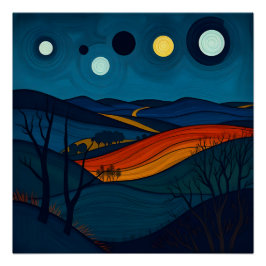 Abstrakt liggande bild perfect poster