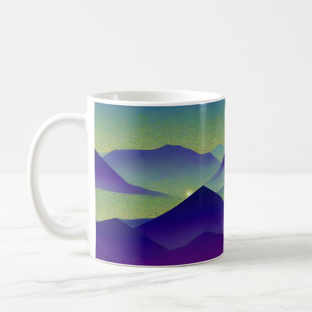 Abstrakt Liggande fallskärm 23 Kaffemugg (Vänster)