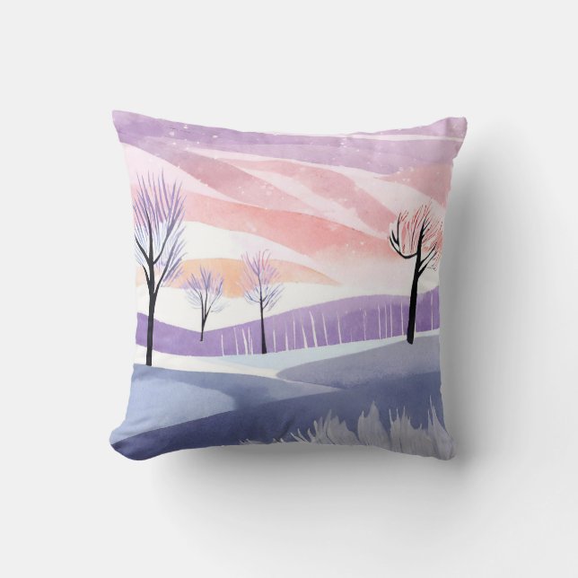 Abstrakt Liggande minimalistiskt Stil Kudde (Framsida)