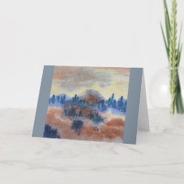 Abstrakt liggande - Ökenmark, Horse and Rider Kort