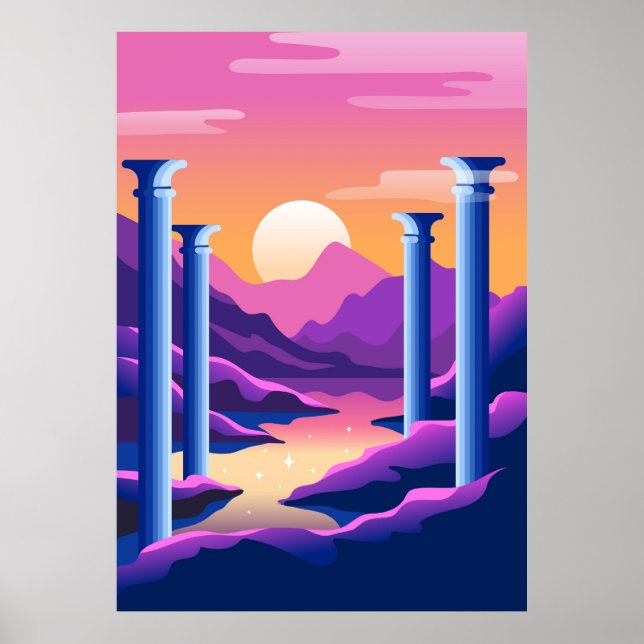 Abstrakt liggande poster (Framsidan)