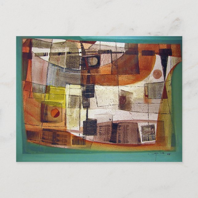Abstrakt liggande punkt 23,5 x 16,75 vykort (Framsida)