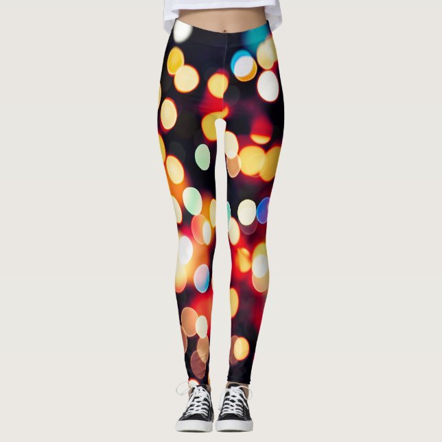 Abstrakt Light: Enkel bakgrund för Struktur Leggings (Framsida)