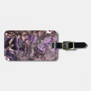 Abstrakt lila Ametyst Quartz, lila granit Bagagebricka