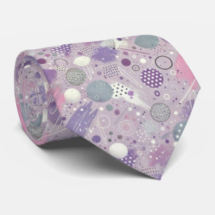 Abstrakt Lila Circles with Paint Strips accents (f Slips