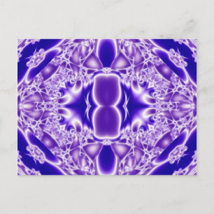 Abstrakt Lila Crystal Design Vykort
