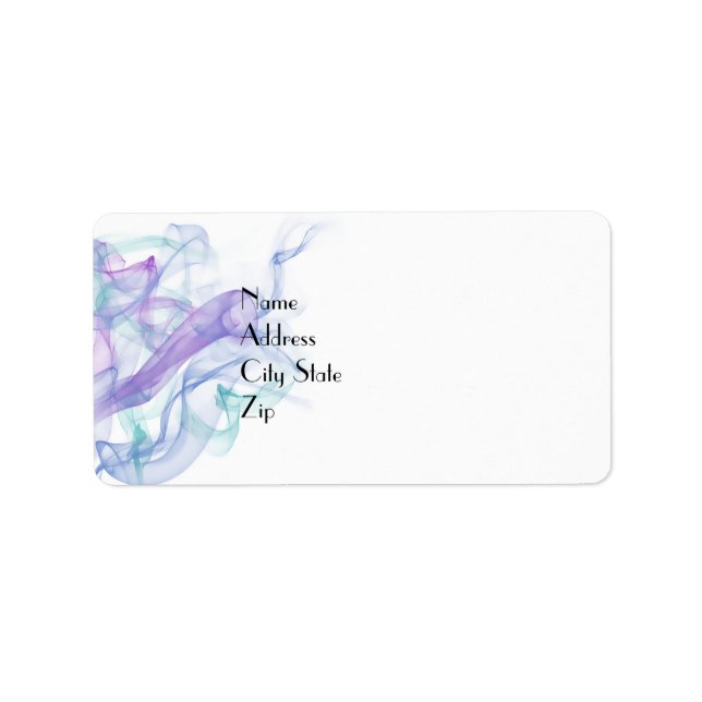 Abstrakt Lila Dimma Adressetikett (Framsidan)