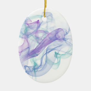 Abstrakt Lila Dimma Julgransprydnad Keramik