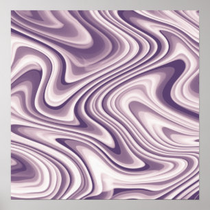 Abstrakt Lila Flytande marmor Poster