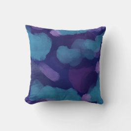 Abstrakt lila för färgsblått rosa kudde