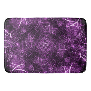Abstrakt Lila Fractal_Bath Mat_Bathroom Decor Badrumsmatta