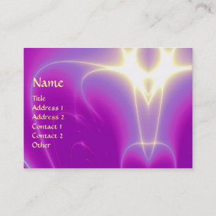 ABSTRAKT LILA FUCHSIA WHITE LIGHT VINKARARE VISITKORT