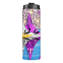 Abstrakt Lila Geometrisk Kristall Glitter Resemöbl