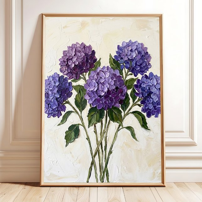 Abstrakt Lila Hortensia Canvastryck Poster (Skapare uppladdad)
