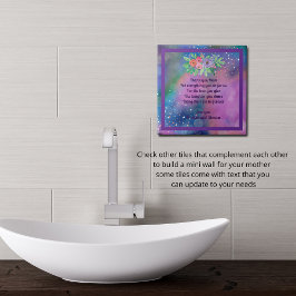 Abstrakt Lila Mamma Anpassningsbar Note Kakelplatta