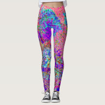 Abstrakt lila och blå hortensia med magenta