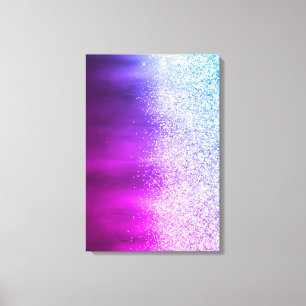 Abstrakt lila och rosa modern glittermålning canvastryck