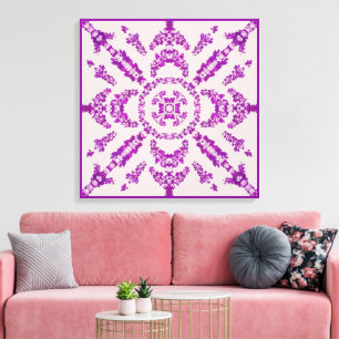Abstrakt lila orkidéblomma design mönster konst canvastryck