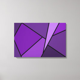Abstrakt Lila Polygons Canvastryck