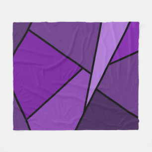 Abstrakt Lila Polygons Fleecefilt