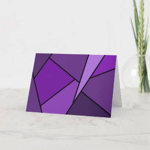 Abstrakt Lila Polygons födelsedagskort Kort