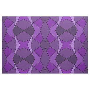 Abstrakt Lila Polygons Geometric Shapes Fabric Tyg