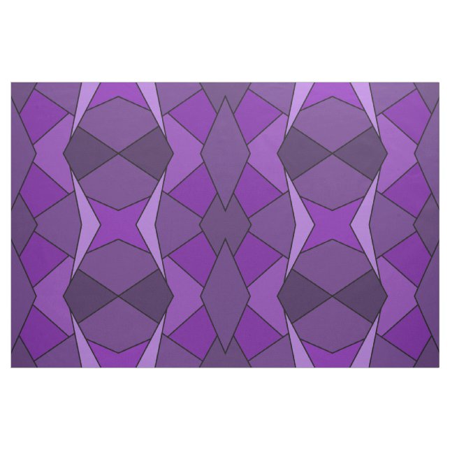 Abstrakt Lila Polygons Geometric Shapes Fabric Tyg (Yard)