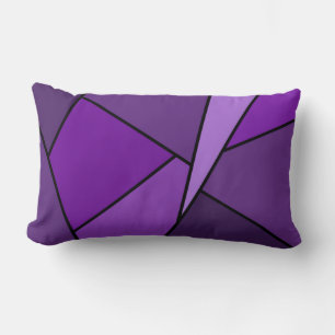 Abstrakt Lila Polygons Lumbarkudde
