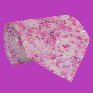 Abstrakt lila rosa glitter färgrik slips