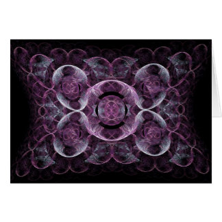 Abstrakt Lila Swirls Fractal Art-designgåvor Hälsningskort