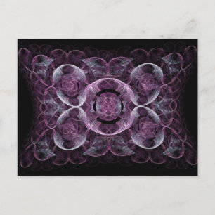 Abstrakt Lila Swirls Fractal Art-designgåvor Vykort