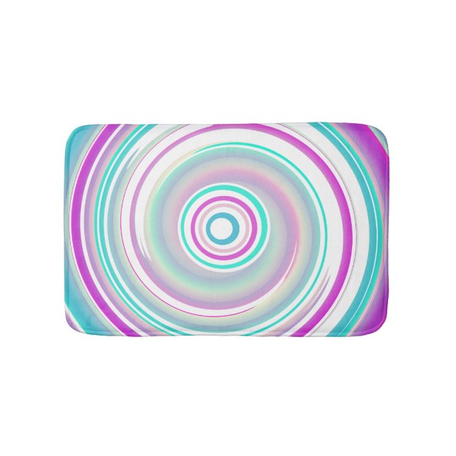 Abstrakt Lila Teal Spiral Bath Mat Badrumsmatta (Framsidan)
