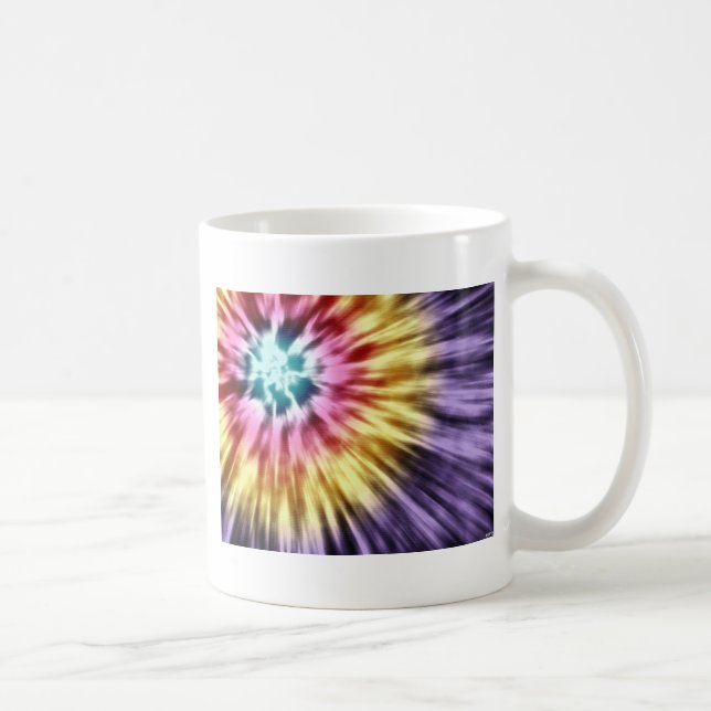 Abstrakt Lila Tie Dye Kaffemugg (Höger)