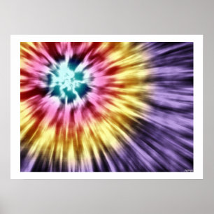 Abstrakt Lila Tie Dye Poster