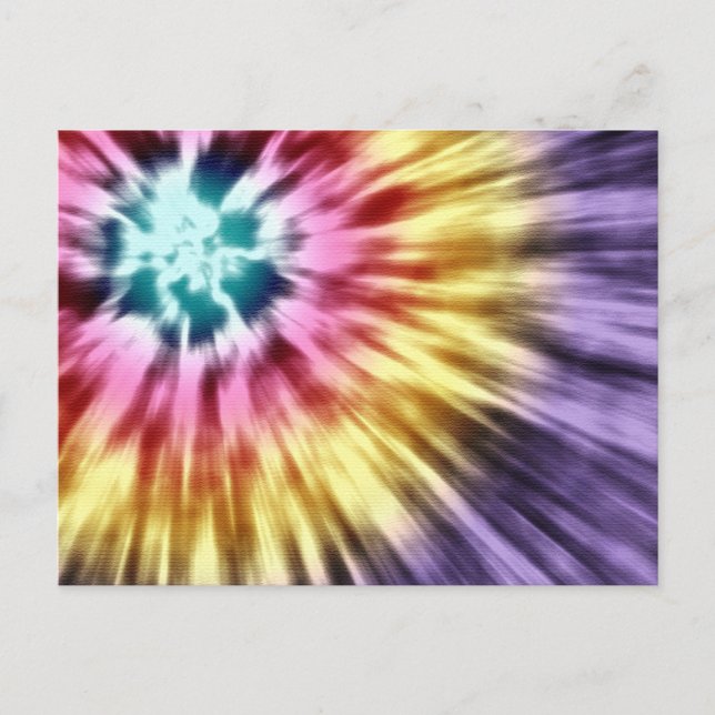 Abstrakt Lila Tie Dye Vykort (Framsida)