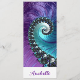Abstrakt Lila Turcos Spiral Fractal Bookmark