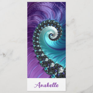 Abstrakt Lila Turcos Spiral Fractal Bookmark