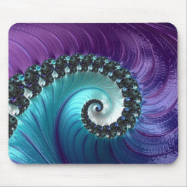 Abstrakt Lila Turkos Gradient Spiral Fractal Musmatta