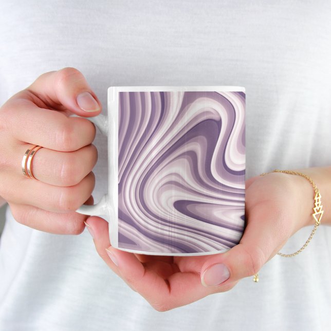 Abstrakt lila vätskekula kaffemugg (Skapare uppladdad)